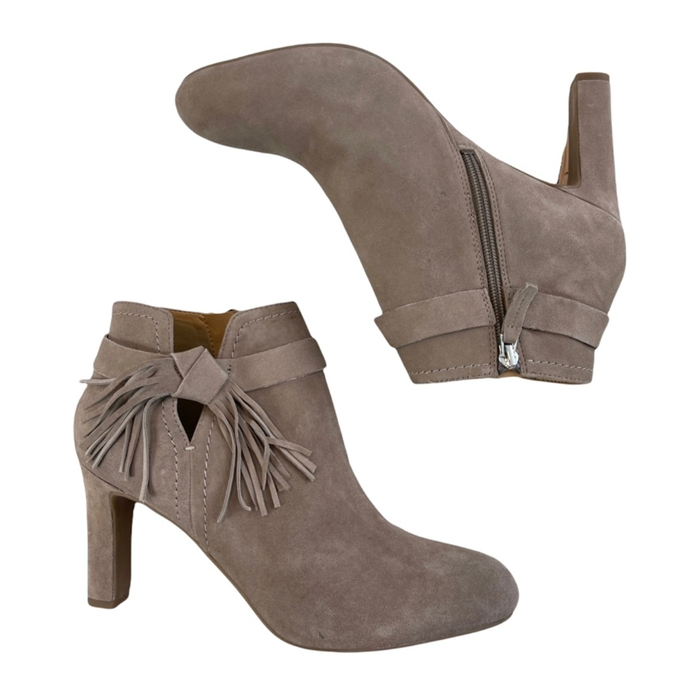 Franco Sarto Harrah Suede Tassel Ankle Boots Size 11M - Picture 3 of 15